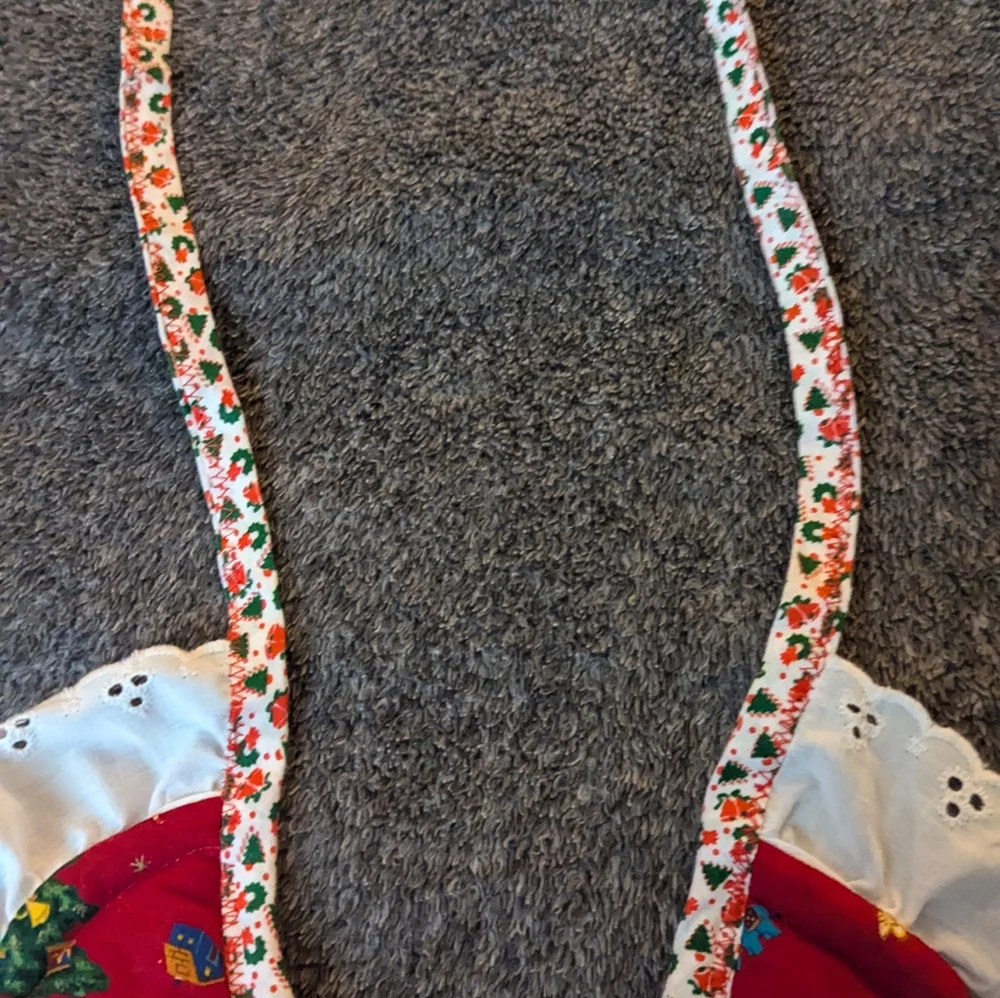Christmas baby bib with white border